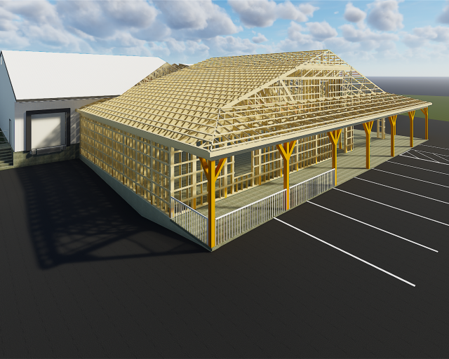 Farm Market Framing Render